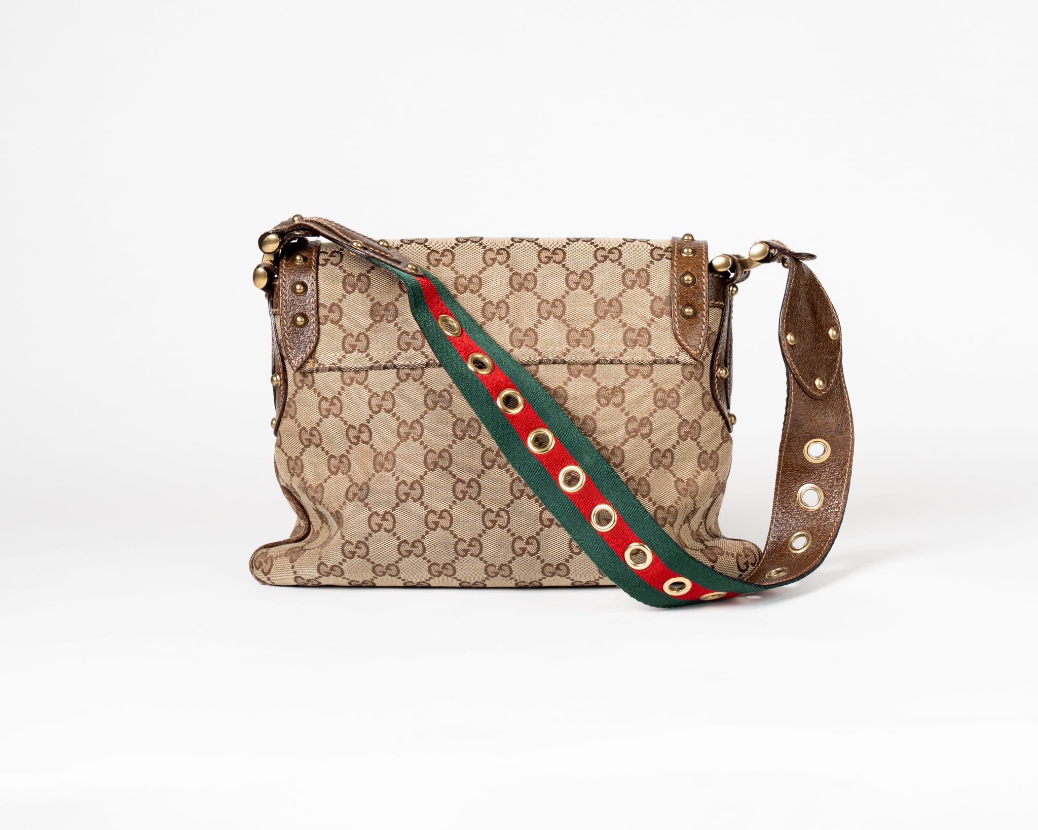 Gucci GG Canvas Studded Pelham Runway Bag