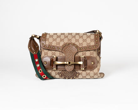 Gucci GG Canvas Studded Pelham Runway Bag