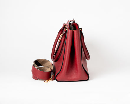 Burberry Medium Soft Grain Leather Buckle Shoulder Bag