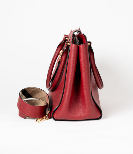 Burberry Medium Soft Grain Leather Buckle Shoulder Bag