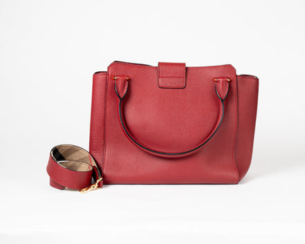 Burberry Medium Soft Grain Leather Buckle Shoulder Bag