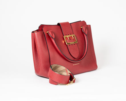 Burberry Medium Soft Grain Leather Buckle Shoulder Bag