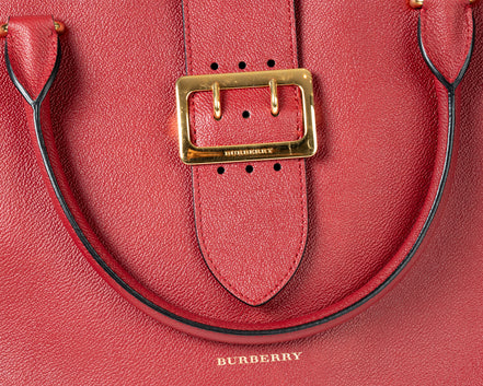 Burberry Medium Soft Grain Leather Buckle Shoulder Bag