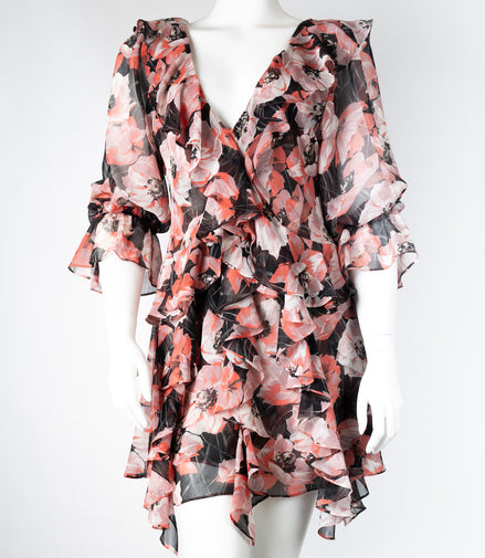 Misa Chiffon Floral Dress (Sz S)