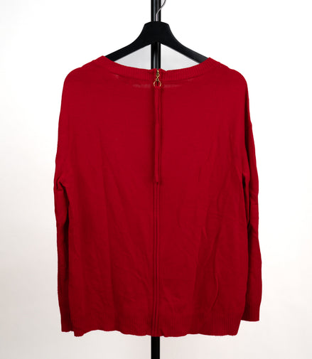 Sandro Red Knit Top SZ M
