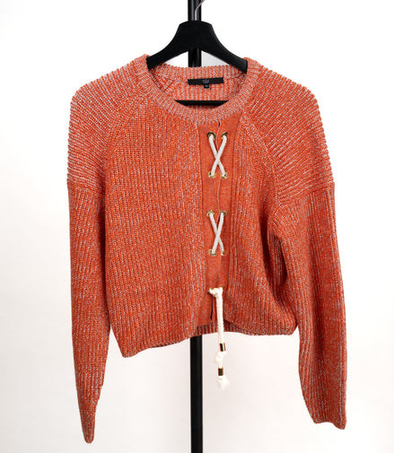 Tibi Orange Crop Sweater SZ XS