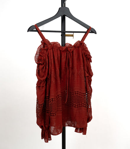 BCBG Open Shoulder Top SZ XS