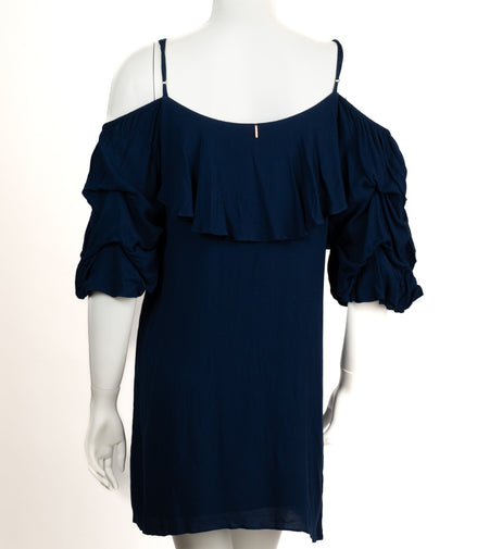 Misa Off-Shoulder Ruffle Dress SZ XS