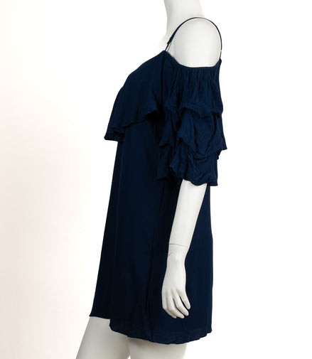 Misa Off-Shoulder Ruffle Dress SZ XS
